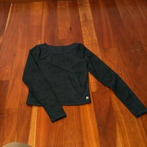 Sweaty Betty blue sheer top size S